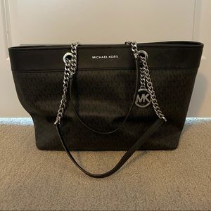 Authentic black Michael Kors tote bag